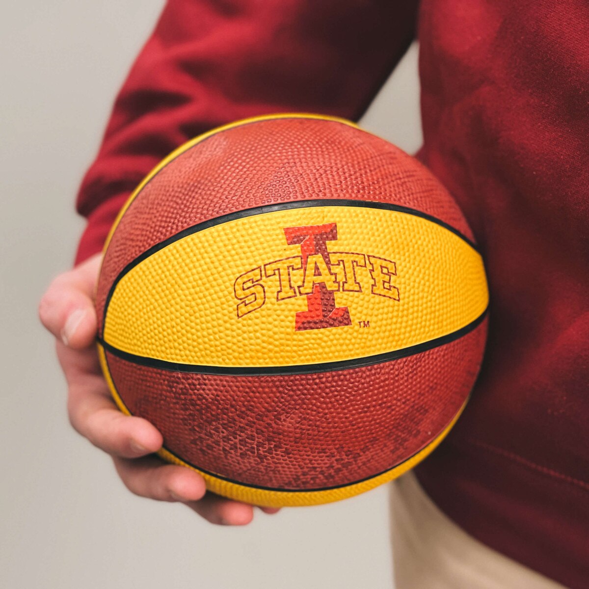 Authentic Brand I-State Cardinal & Gold Mini Basketball
